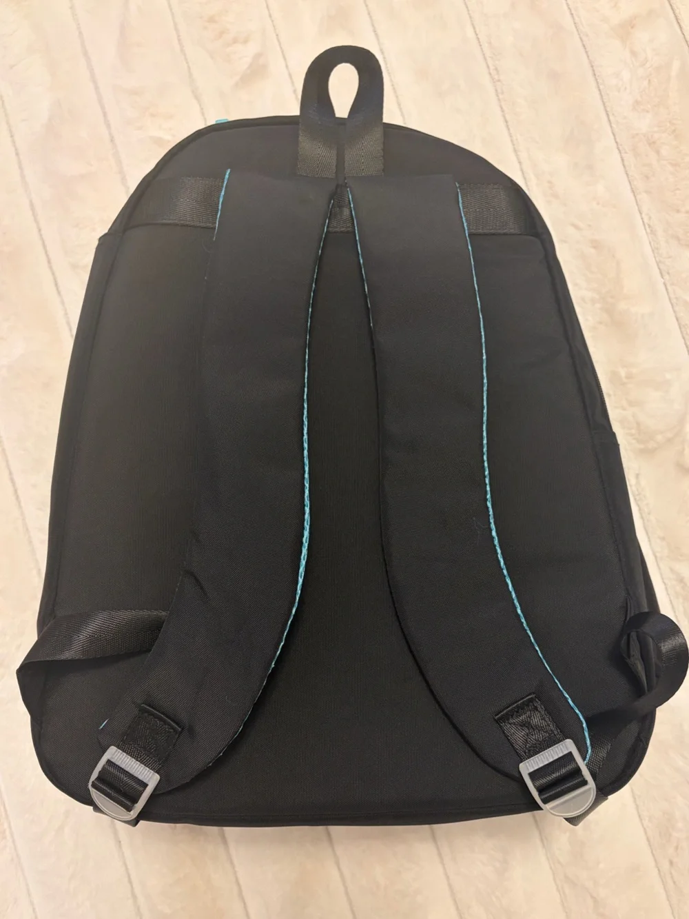 Ame & Lulu Courtside Tennis Backpack 2.0 — Black with Teal Accents
